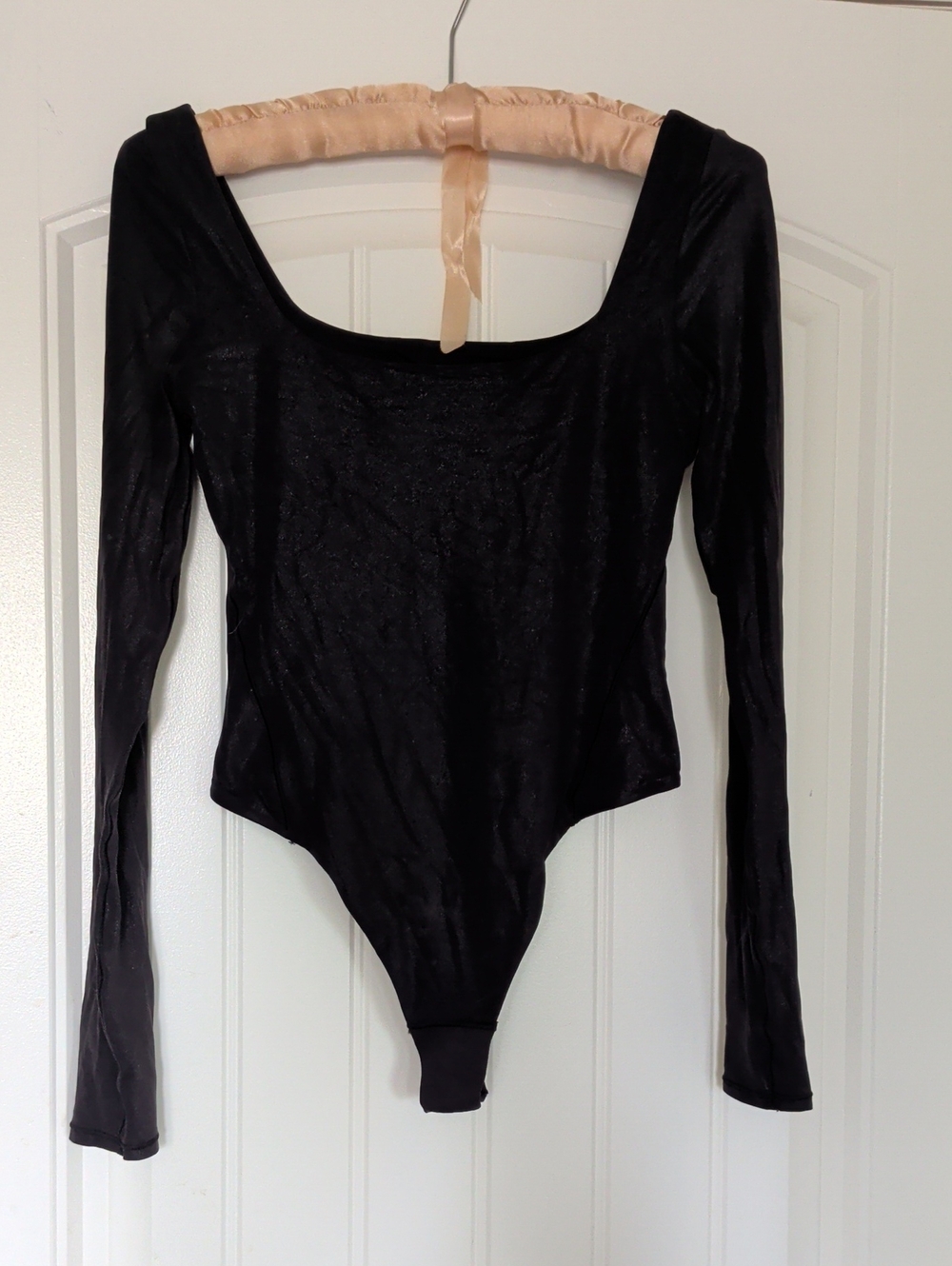 Lululemon Black Long Sleeve Shimmering Scoop Bodysuit